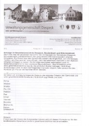 Verwa ltu ngsgemeihs - Gemeinde Diespeck