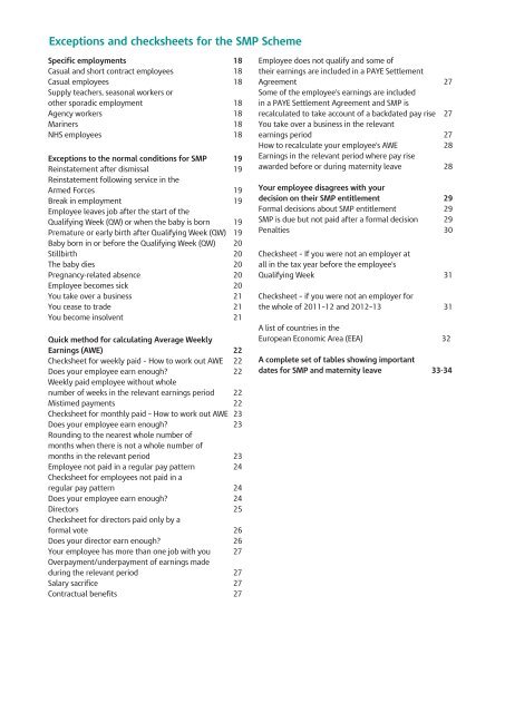 Employer Helpbook for Statutory Maternity Pay - HM Revenue ...