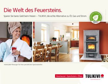 Die Welt des Feuersteins. - Tulikivi Specksteinöfen