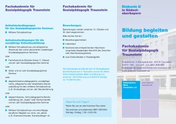 Flyer Fachakademie Traunstein (pdf-Datei, ca. 543 KB