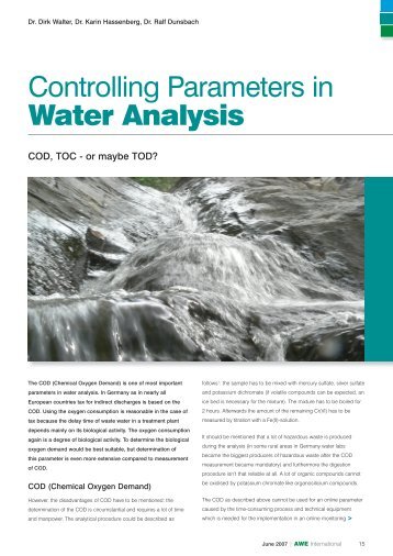 AWE June 07 Iss 10.indd - LAR Process Analysers AG