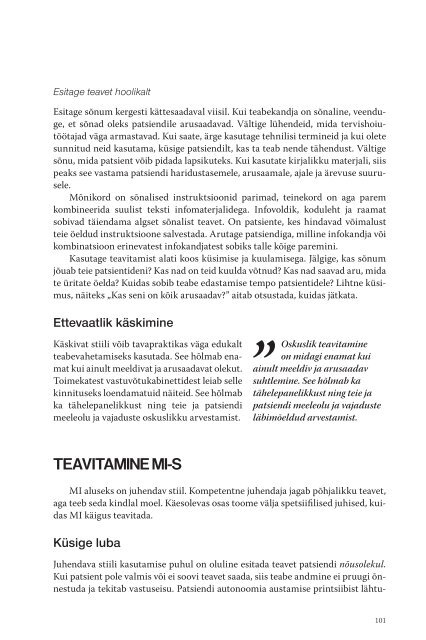 MOTIVEERIV INTERVJUEERIMINE TERVISHOIUS - Tartu