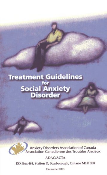 ADAC/ACTA Treatment Guidelines for Social Anxiety Disorder