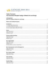 Table of Contents The Antoinette Westphal College - Drexel University