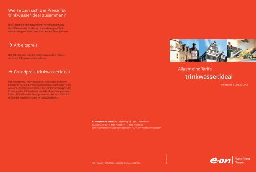 Flyer Trinkwasser Paderborn. (PDF, 301 KB) - E.ON Westfalen Weser
