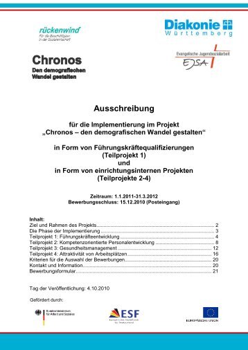 (Teilprojekt 1) und in Form von einrichtungsinternen Projekten