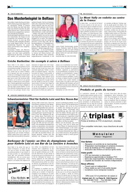 Öffnung zum asiatischen Markt - Zeitung Le Lac, Murten