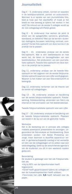 Studiegids Journalistiek - Academie voor Hoger Kunst