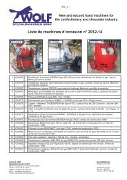 Liste de machines d'occasion n° 2012-14 - Lothar A. Wolf ...