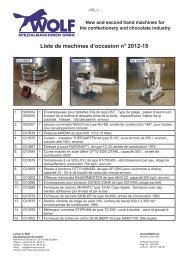 Liste de machines d'occasion n° 2012-15 - Lothar A. Wolf ...