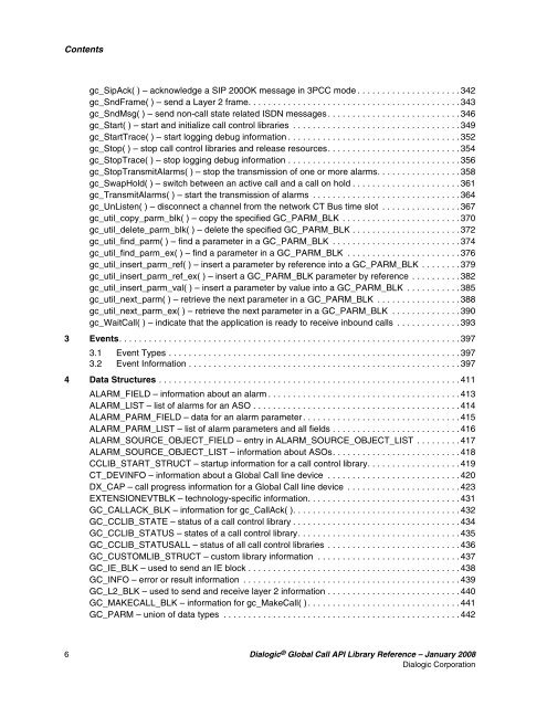 Dialogic® Global Call API Library Reference