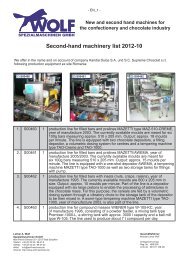 Second-hand machinery list 2012-10 - Lothar A. Wolf ...