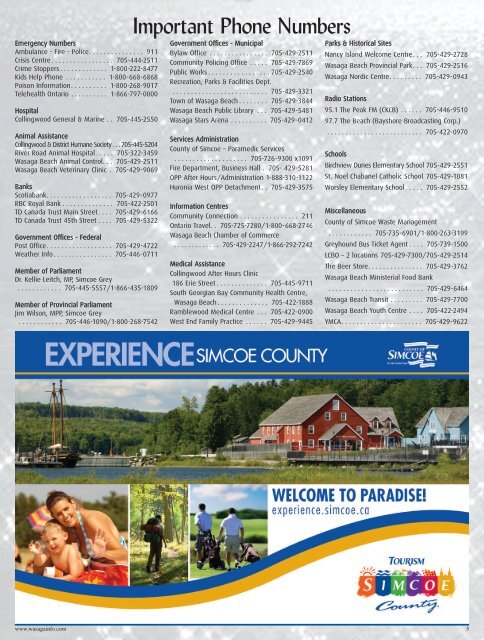 2012 Wasaga Beach Visitors Guide