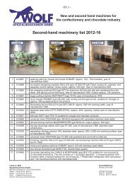 Second-hand machinery list 2012-16 - Lothar A. Wolf ...
