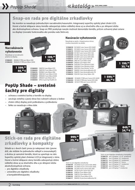 digitálne kompakty - Scart