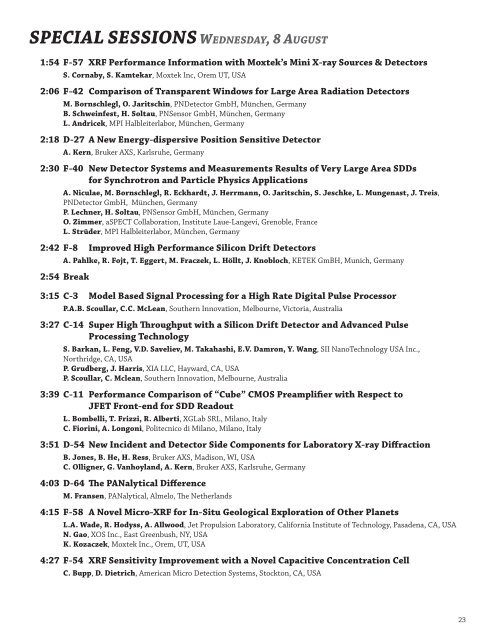 full program - Denver X-ray Conference