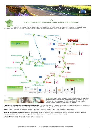 Circuit des grands crus du Morvan et des - Balade france, Balades ...