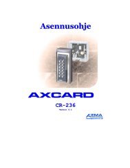 Asennusohje AXCARD CR-236 - SmartKey