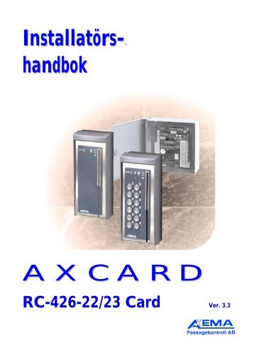 Installatörs- handbok AXCARD