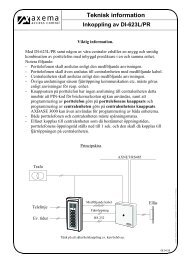 Teknisk information Inkoppling av DI-623L/PR