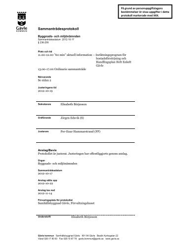 Protokoll från 2012-10-17 - Gävle kommun