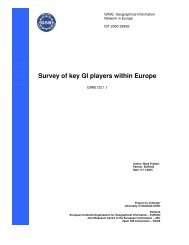 Survey of key GI players within Europe - EC GI & GIS Portal