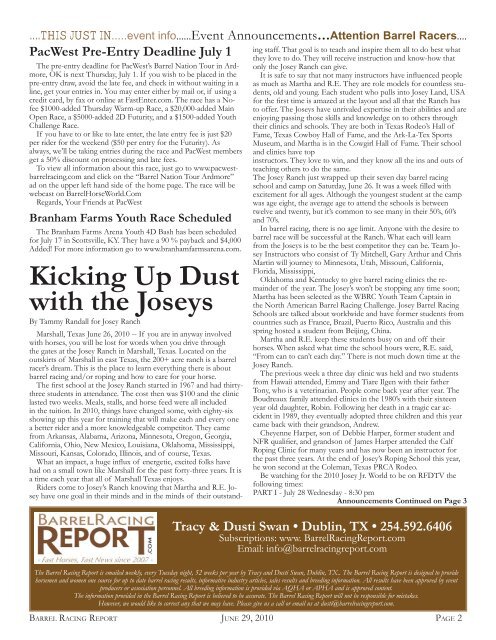 Lickley Rocking Reno Rodeo - Barrel Racing Report