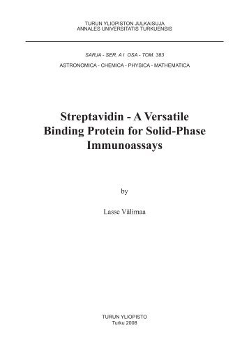 Streptavidin - A Versatile Binding Protein for Solid-Phase ... - Doria