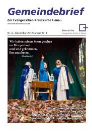 Gemeindebrief - Evangelische Kreuzkirche Hanau