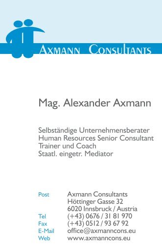 Axmann Consultants - Startseite