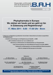 Phytopharmaka in Europa: Wo stehen wir heute und wo ... - Diapharm