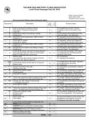 Level Three Dressage Test 3D - New Zealand Pony Clubs Association