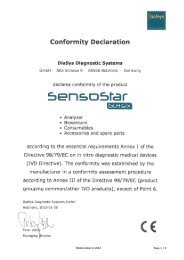 SensoStar GLH six - DiaSys Diagnostic Systems GmbH