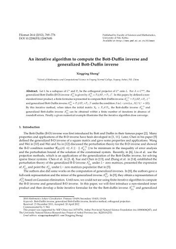 An iterative algorithm to compute the Bott-Duffin inverse and ...