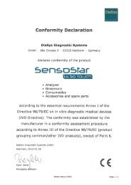 SensoStar GL30 touch - DiaSys Diagnostic Systems GmbH