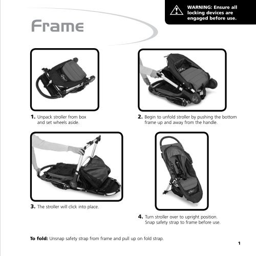 City Mini Single assembly instructions - Baby Jogger