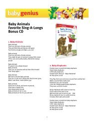 Baby Animals Favorite Sing-A-Longs Bonus CD - Baby Genius