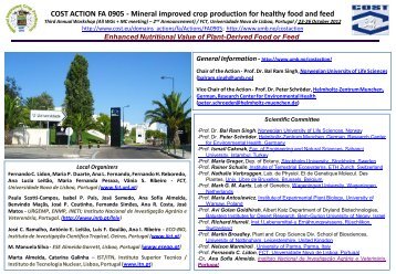 COST ACTION FA 0905 - Mineral improved crop production ... - UMB