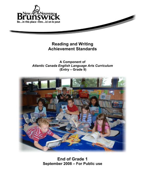 Reading and Writing Achievement Standards End of Grade 1