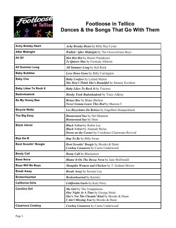 ballroom dance song suggestions