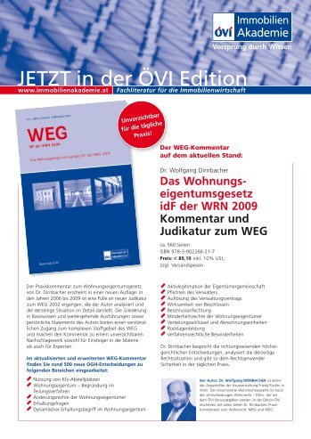 Das Wohnungs - eigentums gesetz idF der WRN 2009 ... - Ovi