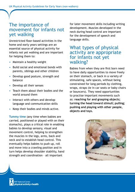 UK Physical Activity Guidelines for Early Years - BHF National ...