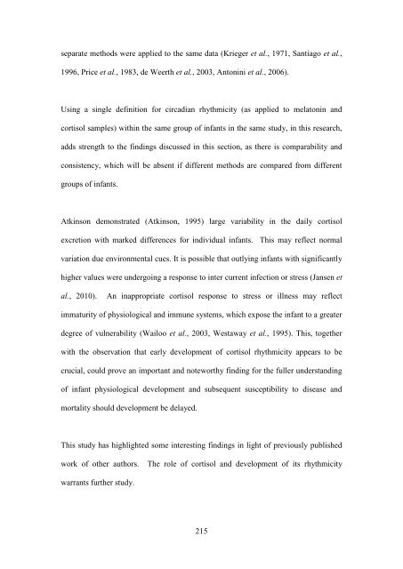 The Development of Circadian Rhythms in Human Infants