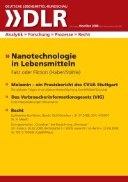 Nanotechnologie in Lebensmitteln - DLR Online: Deutsche ...