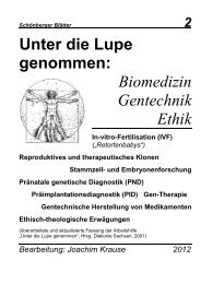 Unter die Lupe genommen: Biomedizin ... - Joachim Krause