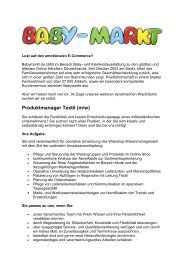 Ausschreibung Produktmanager Textil (2) - Jobs