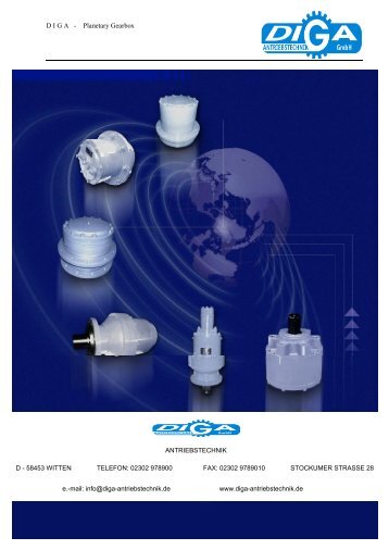 D I G A - Planetary Gearbox ANTRIEBSTECHNIK D - 58453 WITTEN ...
