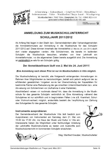 (6,08 MB) - .PDF - Waidhofen an der Thaya-Land
