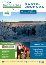 Gästejournal Januar 2013 (PDF) - Bad Sachsa