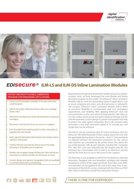 ILM-LS and ILM-DS Inline Lamination Modules